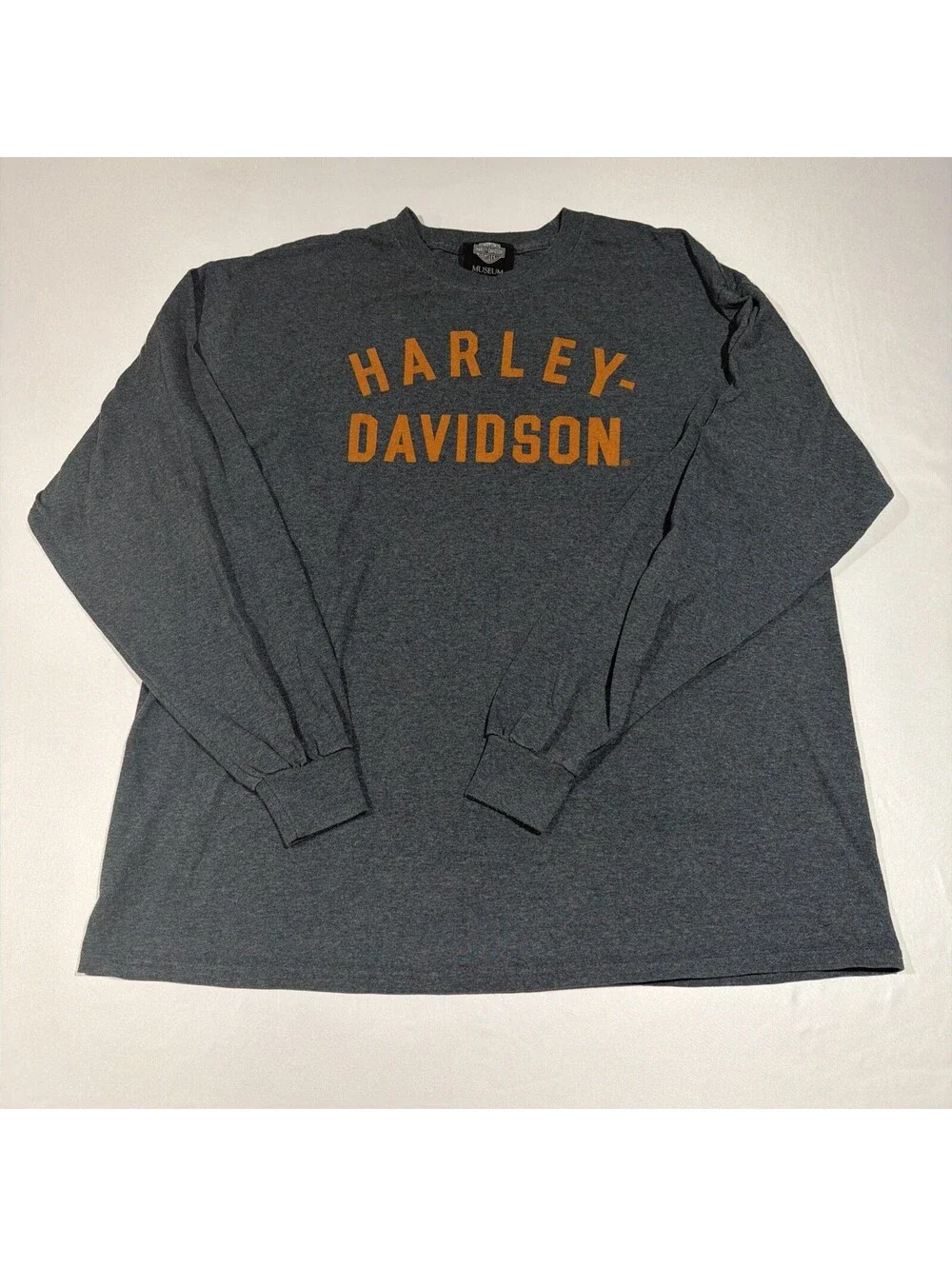 Harley Davidson Museum Long Sleeve Tee T Shirt Grey Men's Size XL